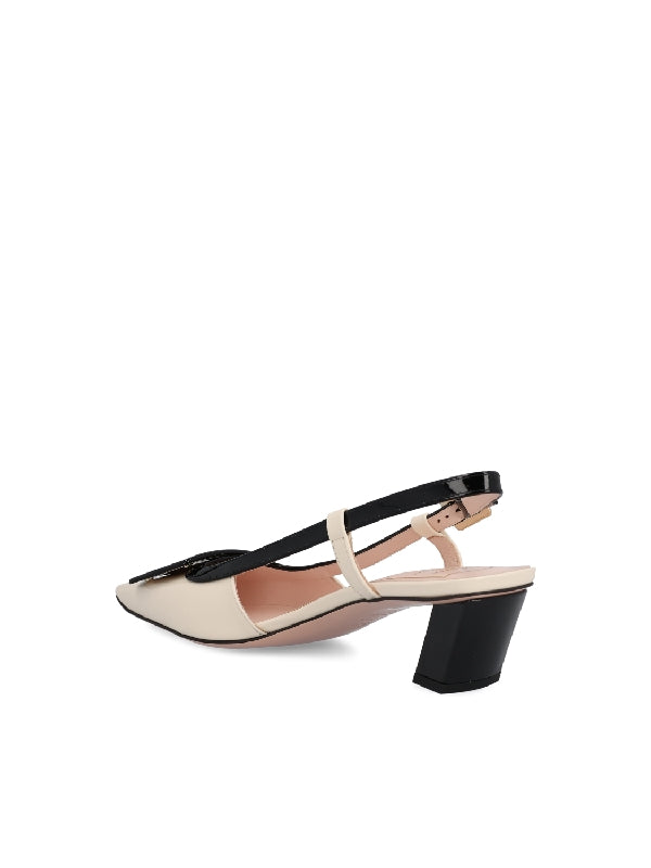 Belle Vivier Buckle Ornament Slingback Heels