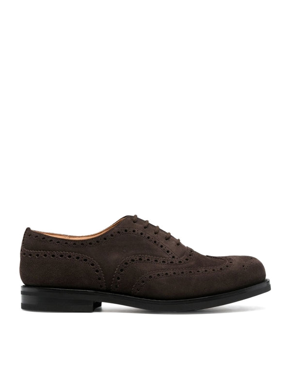 Brown Calfskin Lace-Up Shoes