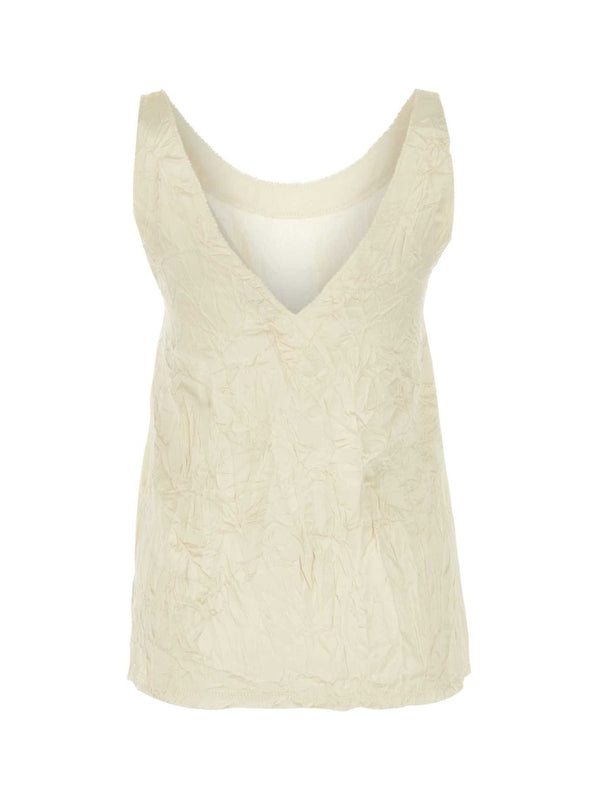 Crinkle Effect Viscose Tank Top