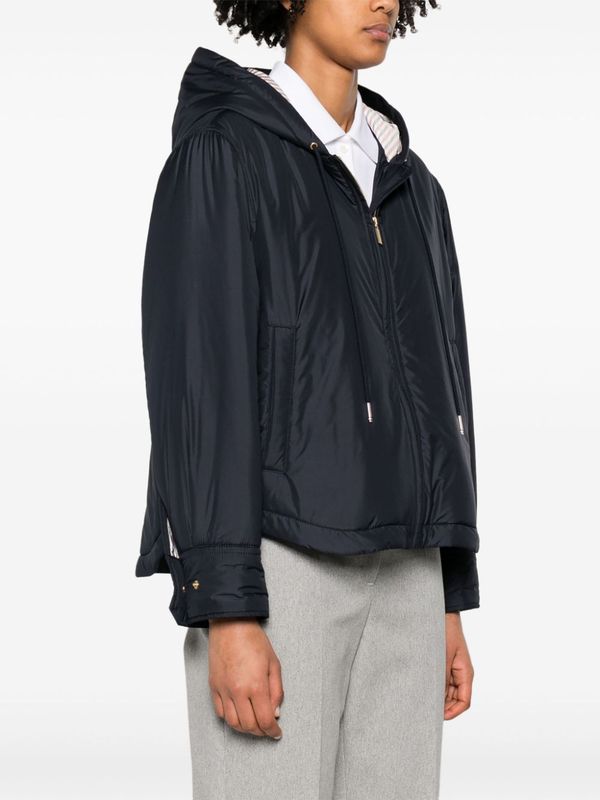 Drawstring Hooded Parka Jacket