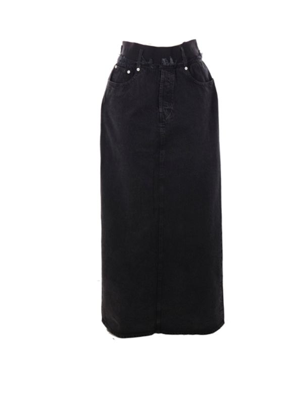 Logo Banding Denim Skirt