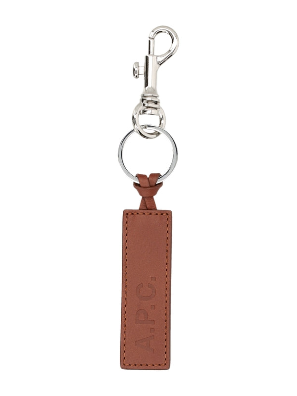 Logo Leather Key Ring