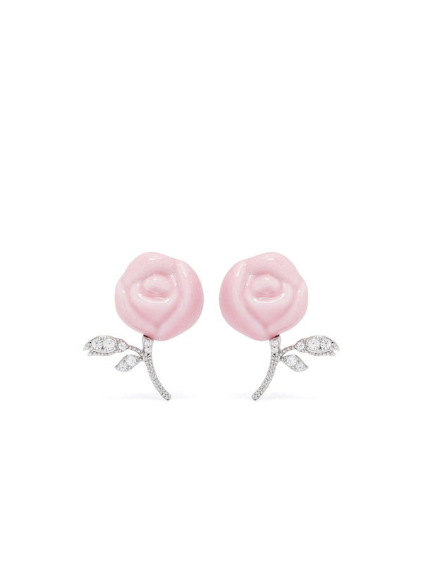 Ceramic Rose Earrings
