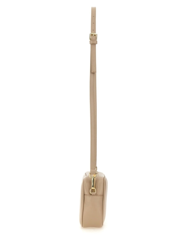 Beige Lambskin Shoulder Bag