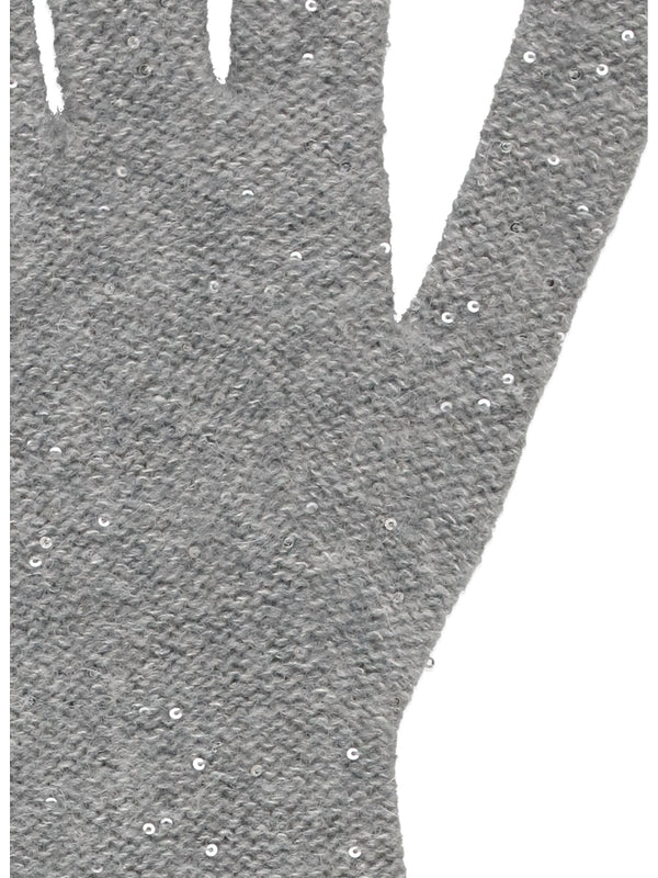 Wool Silk Sequin Gloves - Jente