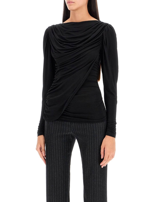 Blessy Drape Long Sleeve Top