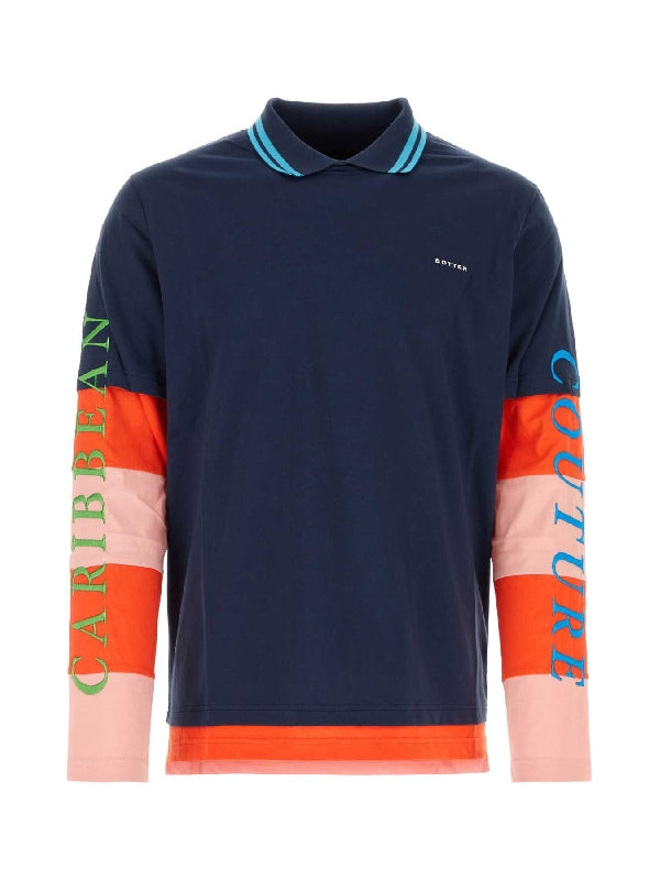 Logo Embroidered Layered Polo Shirt