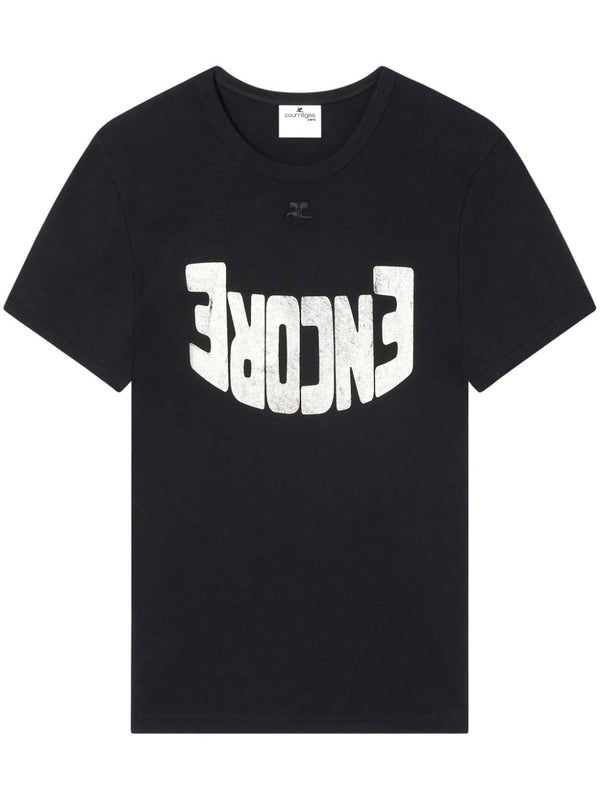 ロゴパッチコットン半袖Tシャツ