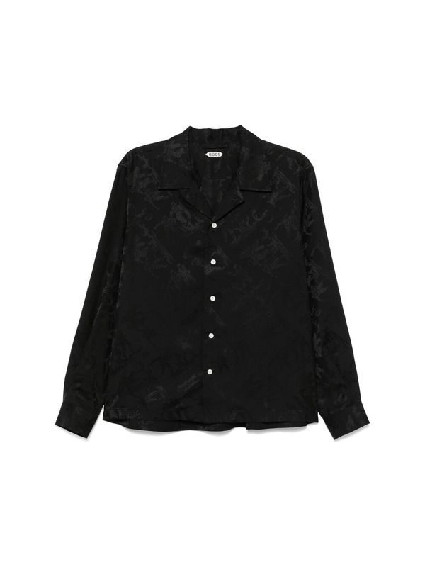 Allover Pattern Satin Shirt