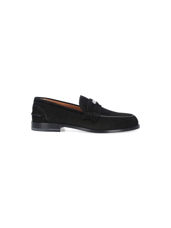 Black Suede Penny Loafers