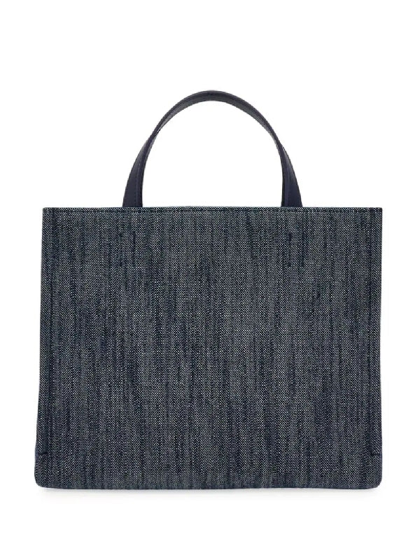 Venna Logo Denim Tote Bag