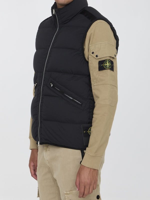 Zipper Pocket High-neck Padded Vest - Jente