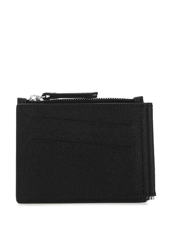 Stitch Leather Money Clip Bi-fold Wallet