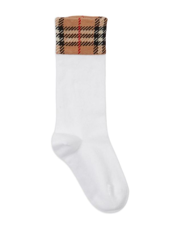 Check Pattern Detail Socks 2 Pack