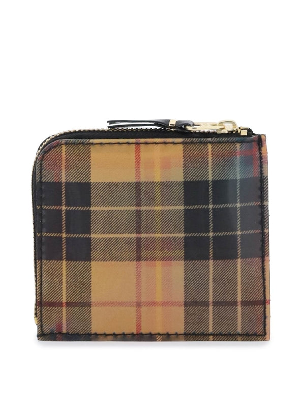 Check Pattern Half Zip Wallet - Jente