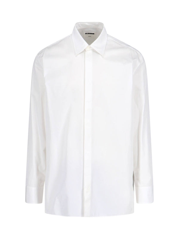 White Cotton Long Sleeve Shirt