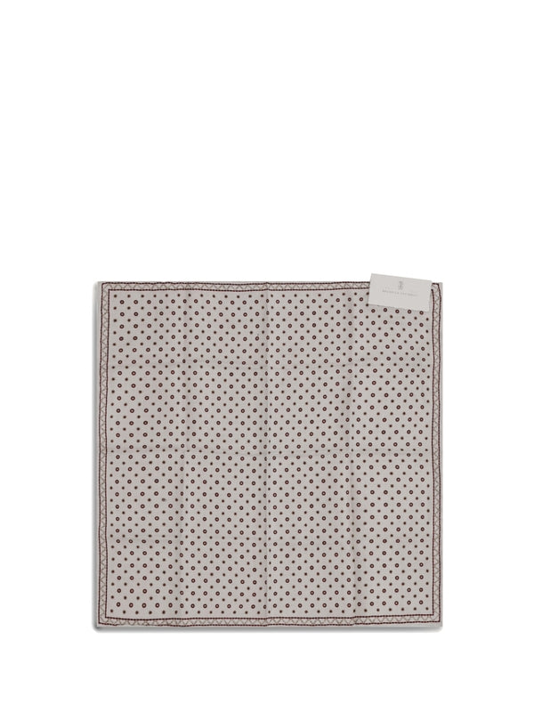 Brunello Cucinelli Grey Silk Mufflers