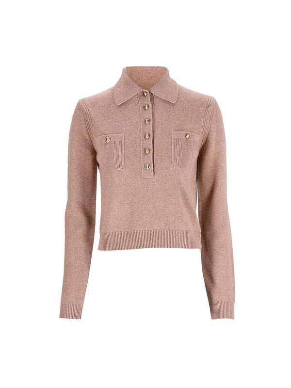 Wool Cashmere Knit Polo Shirt