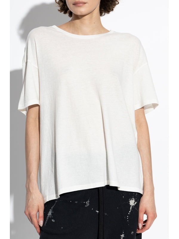 Crewneck Cotton Cashmere Short Sleeve T-Shirt