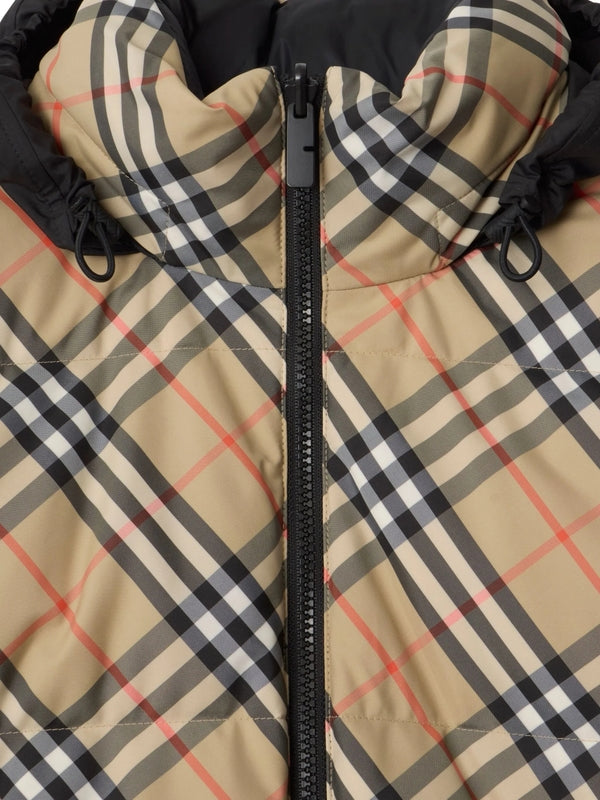 Burberry Checked Beige Down