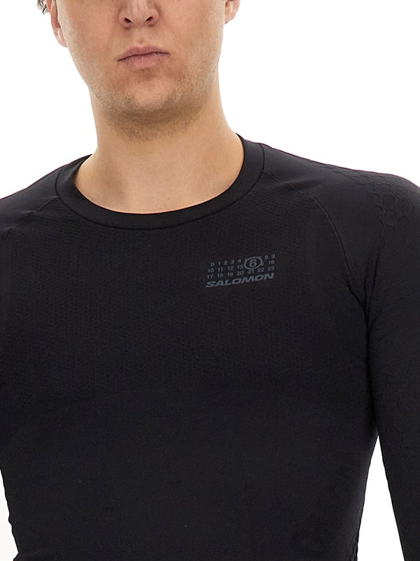 SALOMON Numbering Logo Technical Long Sleeve Top