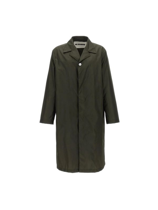 Nylon Single Breasted Coat