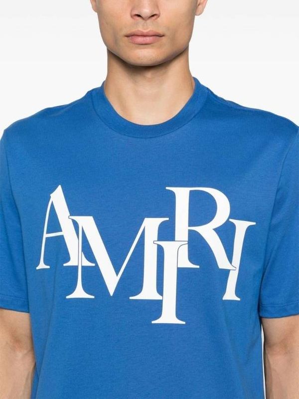 Staggered Logo Printing Short
  Sleeve T Shirt