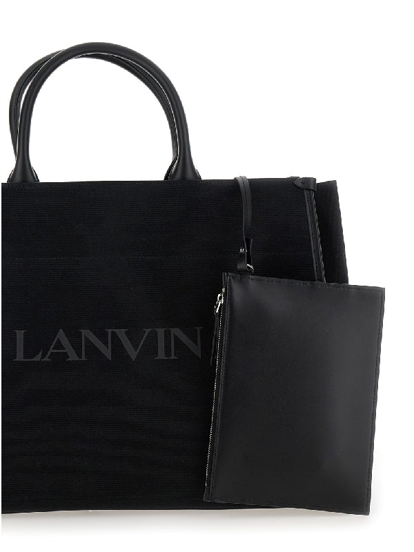 Black Logo Canvas Tote Bag