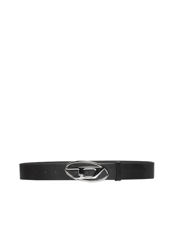 B 1DR Logo Buckle Leather Belt