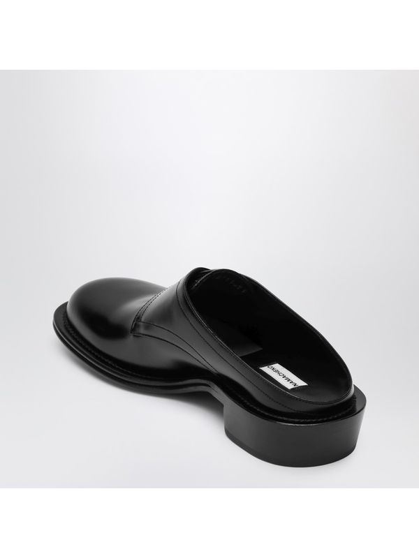 Metal Buckle Leather Bloafer