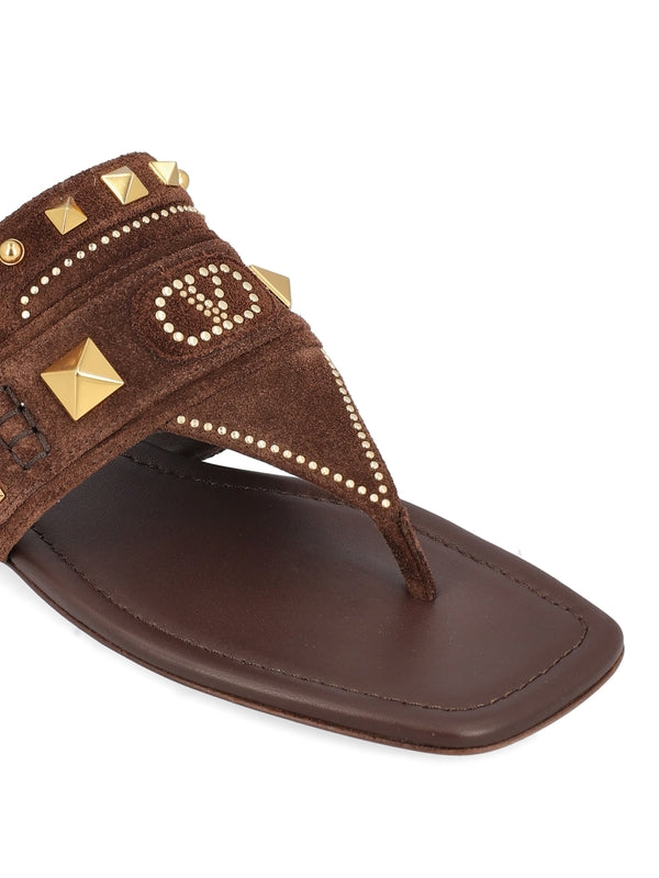 Vg Plaster Rockstud Suede Flip-flops