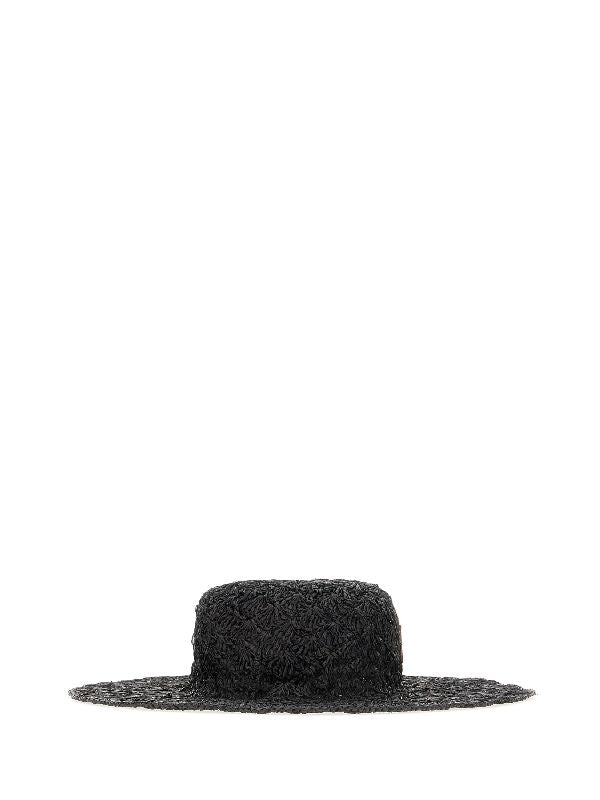 Logo Patch Raffia Fedora