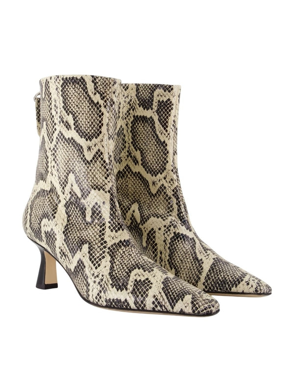 Aeyde Animal Pattern Ankle Boots