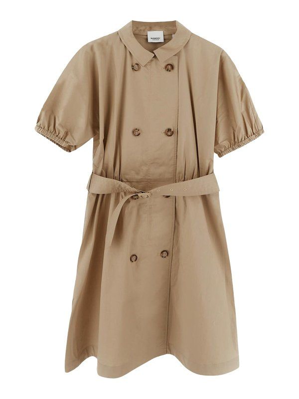 Double Belt Cotton Trench Coat