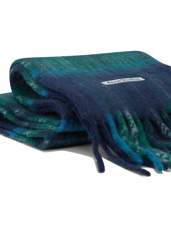 Acne Studios Blue Wool Mufflers