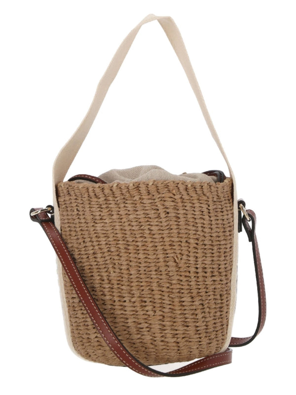 Woody Raffia Small Bucket Bag