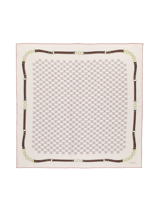 Triomphe Pattern Silk Scarf