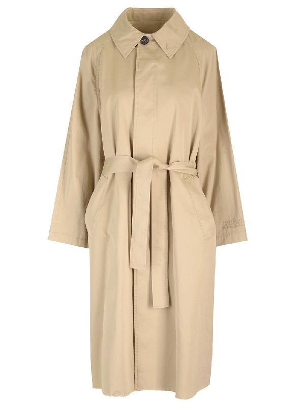 Single Belted Cotton Trench Coat