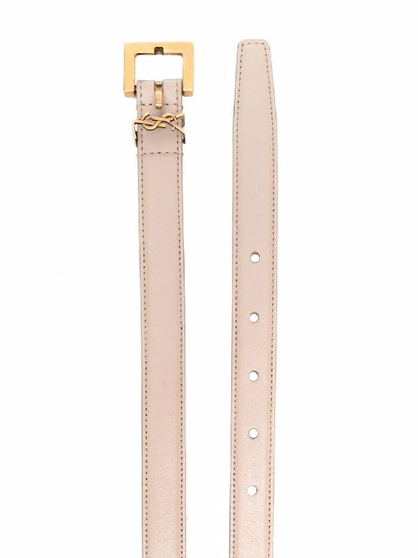 Cassandra Decorative Buckle Leather Slim
  Belt