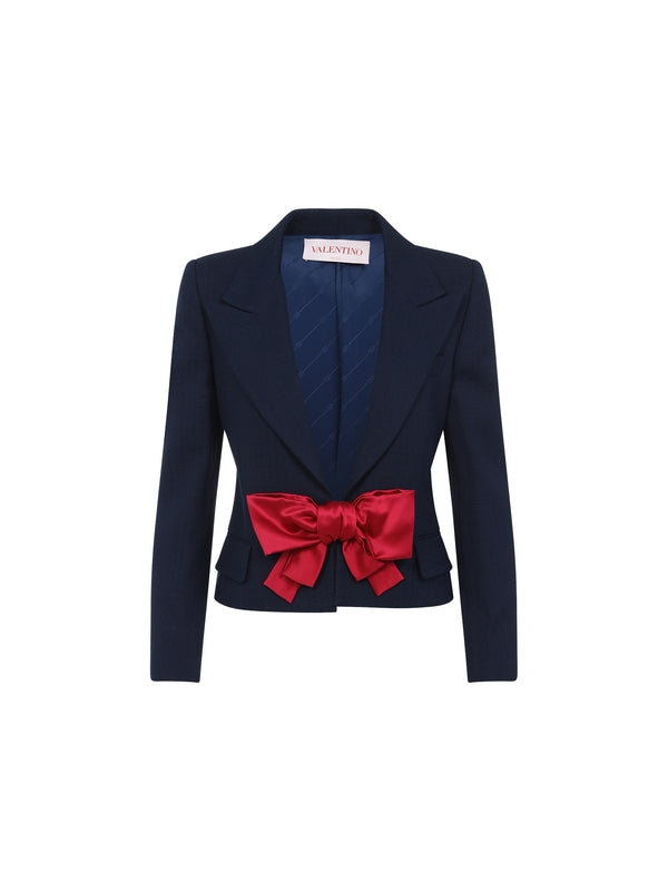 Bow Detail Rayon Jacket