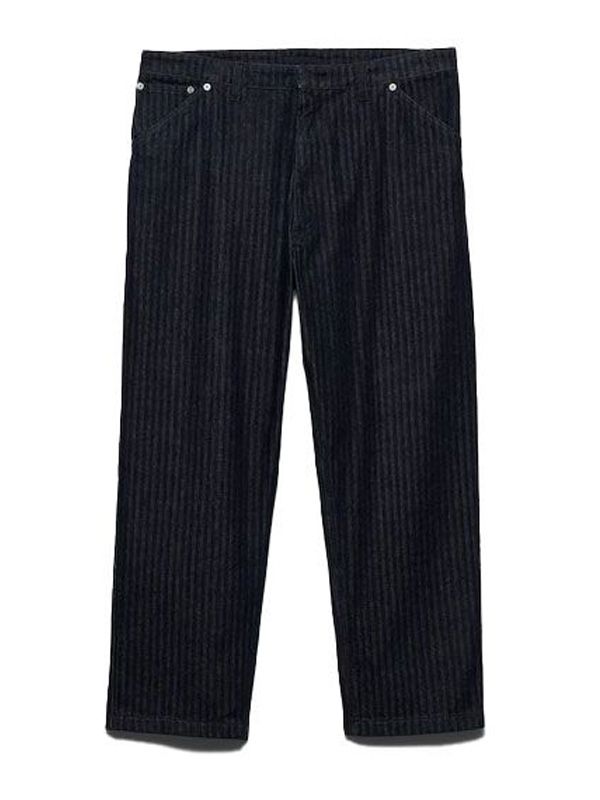 Wide Chevron Denim Pants