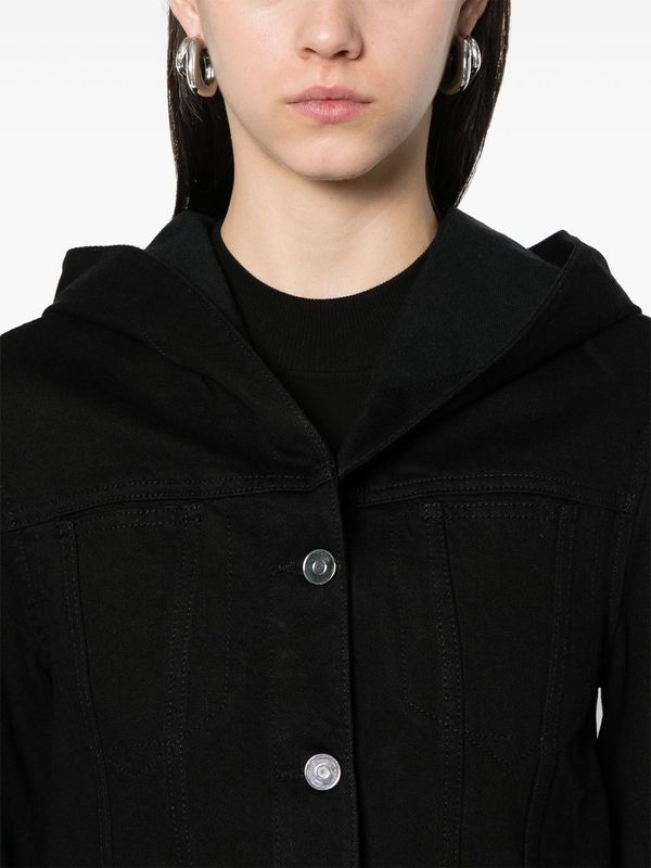 Black Hooded
  Denim Jacket