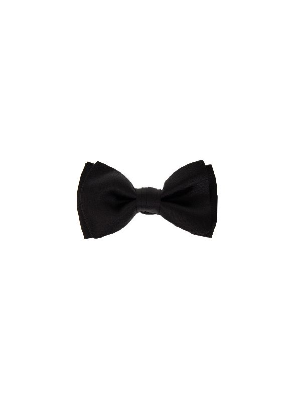 Black Silk Bow
  Tie