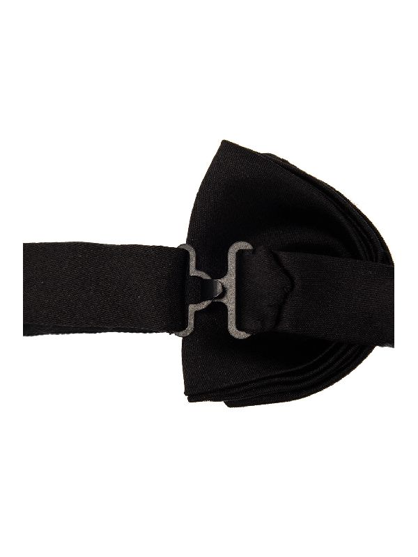 Black Silk Bow
  Tie