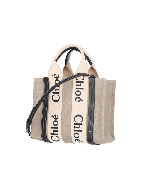 Woody Logo Small Tote Bag