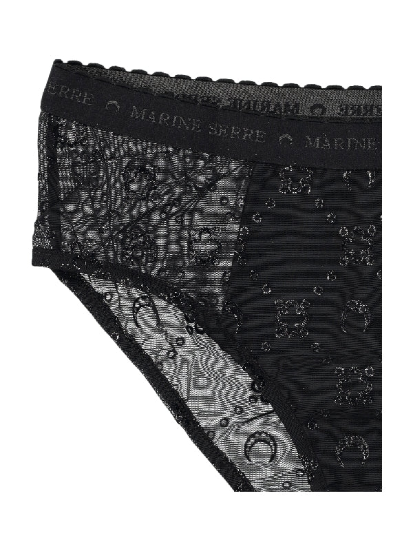 Moonogram Glitter Mesh Panty