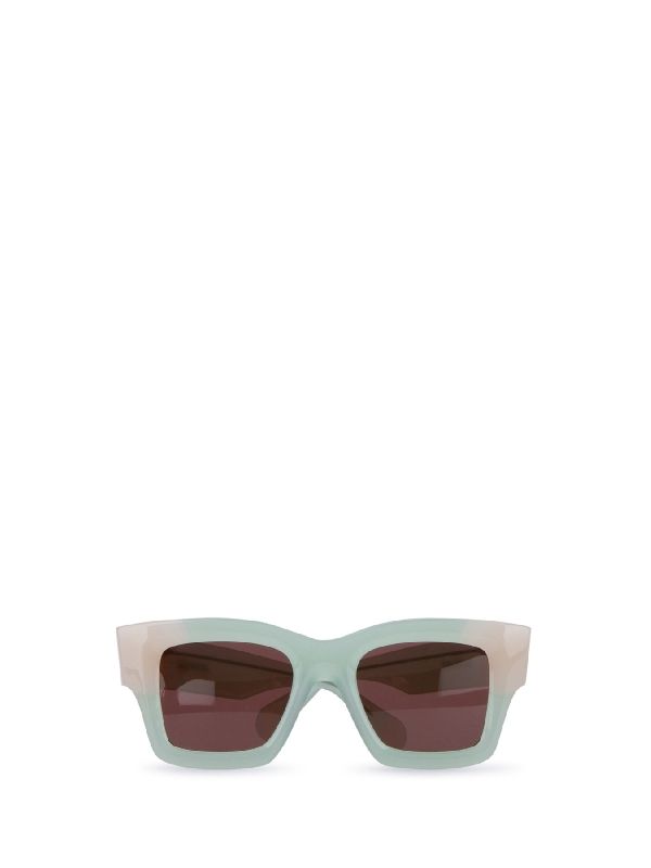 Temple Logo Square Frame Sunglasses