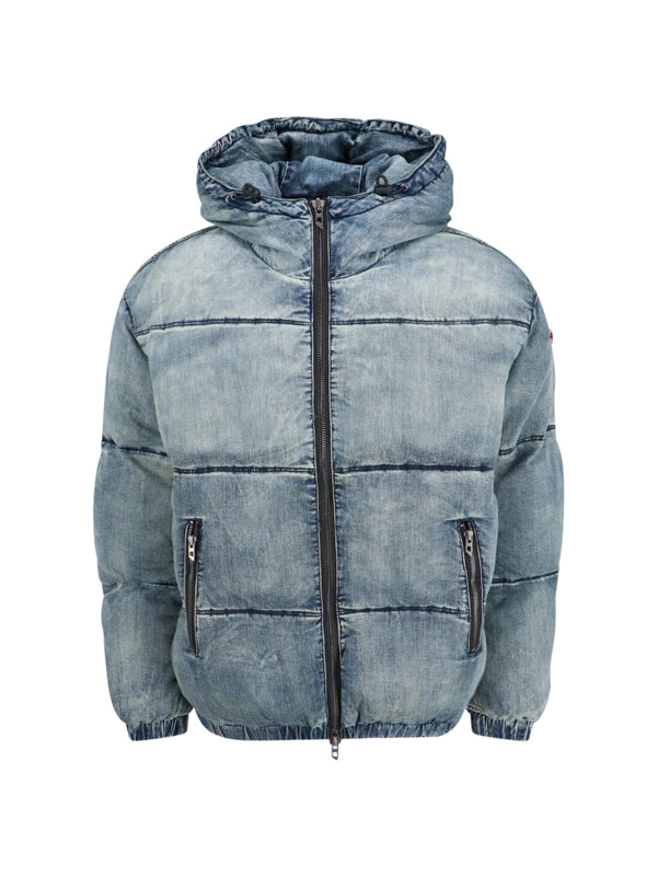 DIESEL - Mons Logo Denim Hooded Padding - Jente