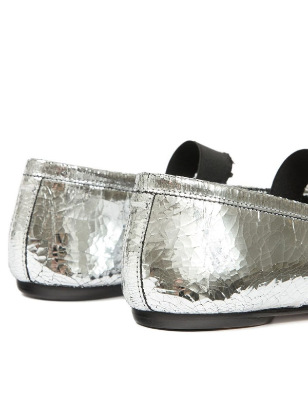 Maison Margiela Silver Flat Shoes