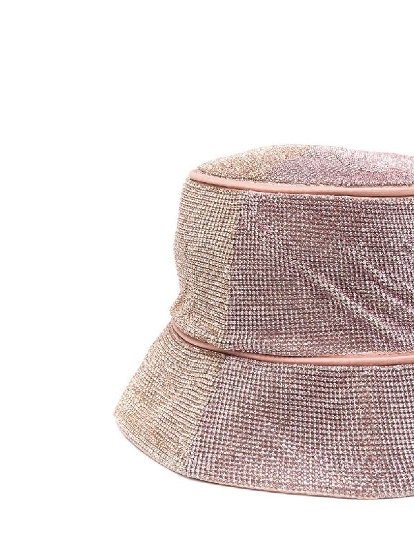 Allover Crystal Embellished Bucket Hat